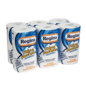 Keukenpapier Regina Thirst Pockets 100 vellen - Pak van 6 - FourniResto - Fourniresto