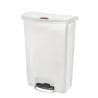 Prullenbak met pedaal aan de voorkant Large Slim Jim StepOn Wit 90L - Rubbermaid - Fourniresto