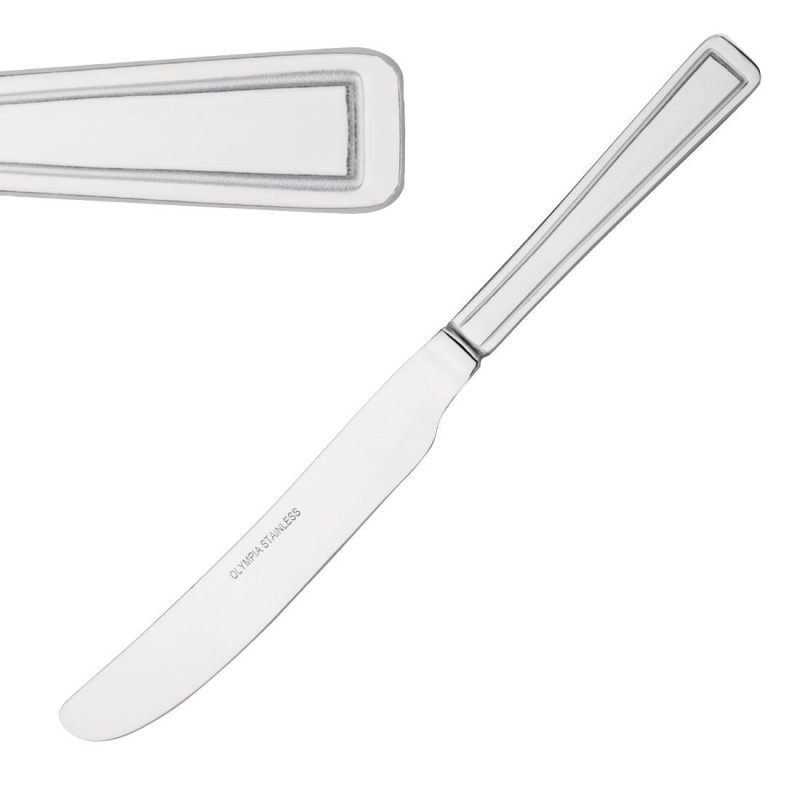 Harley Stainless Steel Table Knife - Set of 12 - Olympia - Fourniresto Harley Stainless Steel Table Knife - Set of 12 - Olympia - Fourniresto