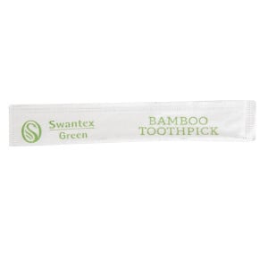 Individually Wrapped Biodegradable Bamboo Toothpicks Swantex - Pack of 1000 - FourniResto - Fourniresto