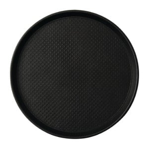 Non-slip Black Round Tray Ø 310mm - Roltex - Fourniresto