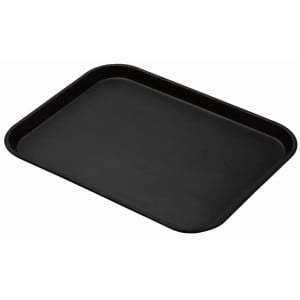 Runder rutschfester Glasfaser-Tablett in Schwarz Treadlite Ø 457 mm - Cambro - Fourniresto