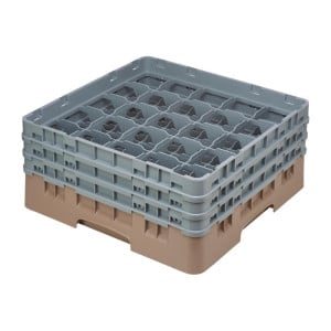 Gläserkorb 25 Fächer Camrack Beige Maximalhöhe 174mm - Cambro - Fourniresto