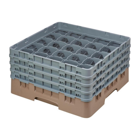 Glazenrek 25 compartimenten Camrack Beige Maximale hoogte 215mm - Cambro - Fourniresto