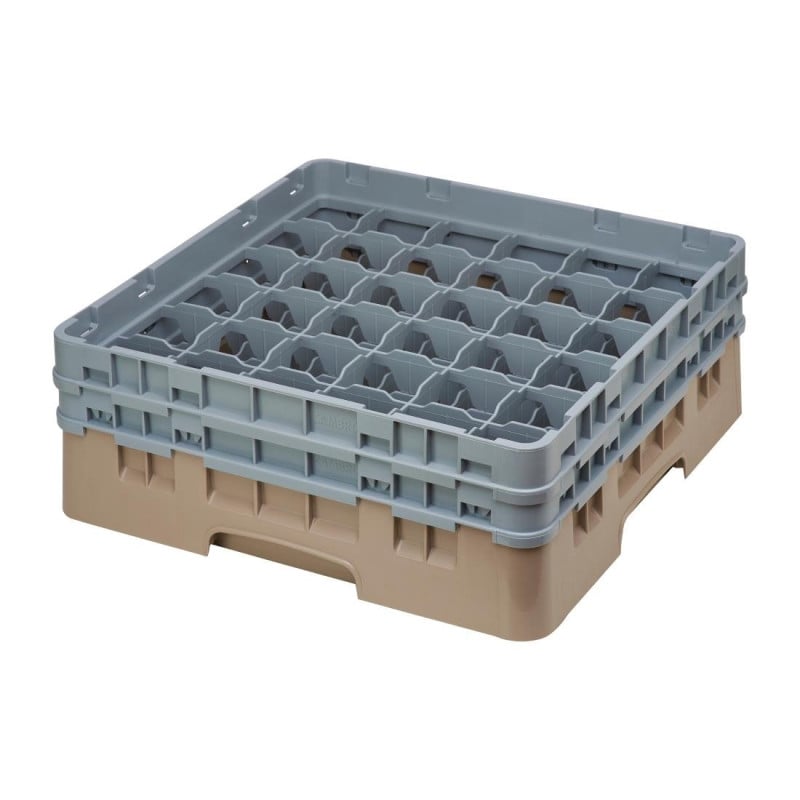 Casier à Verres 36 Compartiments Camrack Beige Hauteur Max 133mm - Cambro - Fourniresto