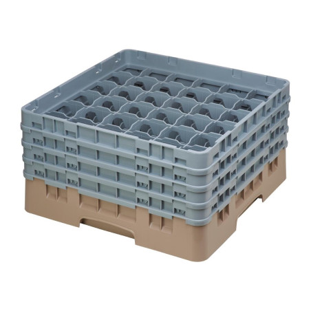 Glasbehälter 36 Fächer Camrack Beige Maximalhöhe 215mm - Cambro - Fourniresto