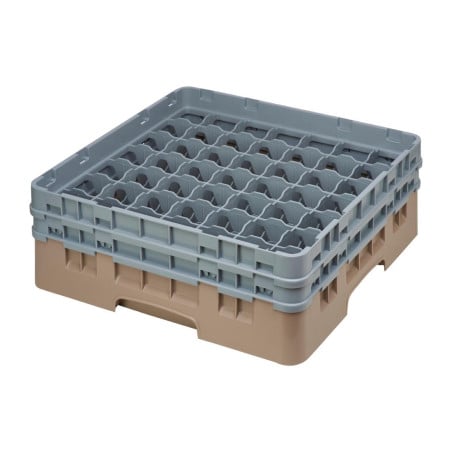 Glazenrek 49 Vakken Camrack Beige Maximale Hoogte 133mm - Cambro - Fourniresto