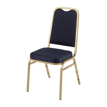 Blauwe Banketstoelen Met Vierkante Rugleuning - Set Van 4 - Bolero - Fourniresto