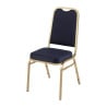 Blauwe Banketstoelen Met Vierkante Rugleuning - Set Van 4 - Bolero - Fourniresto