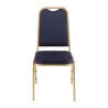 Blauwe Banketstoelen Met Vierkante Rugleuning - Set Van 4 - Bolero - Fourniresto