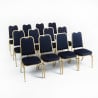 Blauwe Banketstoelen Met Vierkante Rugleuning - Set Van 4 - Bolero - Fourniresto