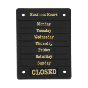 Opening Hours Sign - FourniResto - Fourniresto