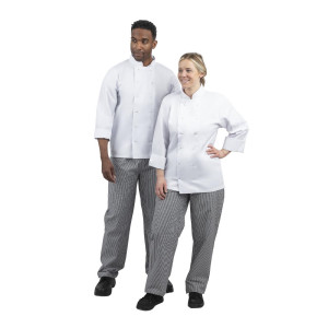 Küchenhose Unisex Vegas mit kleinen schwarzen und weißen Karos Größe L - Whites Chefs Clothing - Fourniresto