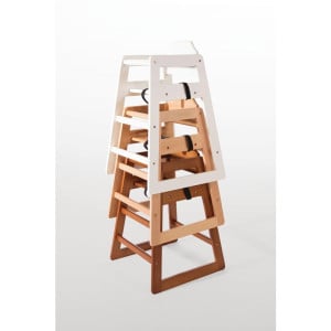 Houten Hoge Stoel Natuurlijke Afwerking - Bolero - Fourniresto