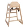 Houten Hoge Stoel Natuurlijke Afwerking - Bolero - Fourniresto