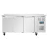 Gekoelde werkbank met 3 deuren en achteropstand, serie U - 417L - Polar -