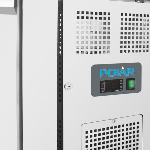 Gekoelde werkbank met 3 deuren en achteropstand, serie U - 417L - Polar -