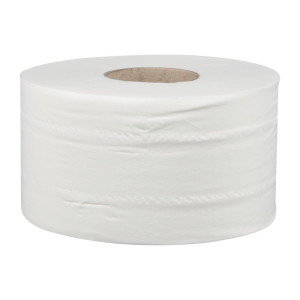 Toilet Paper Rolls 2 Ply Mini Jumbo 150m - Pack of 12 - Jantex