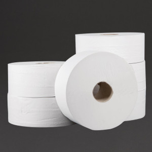 Rouleaux de Papier Toilette 2 Plis Jumbo - Lot de 6 - Jantex