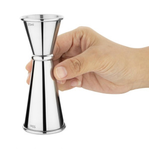 Conical Stainless Steel Bar Measure 25 and 50 ml - Olympia - Fourniresto