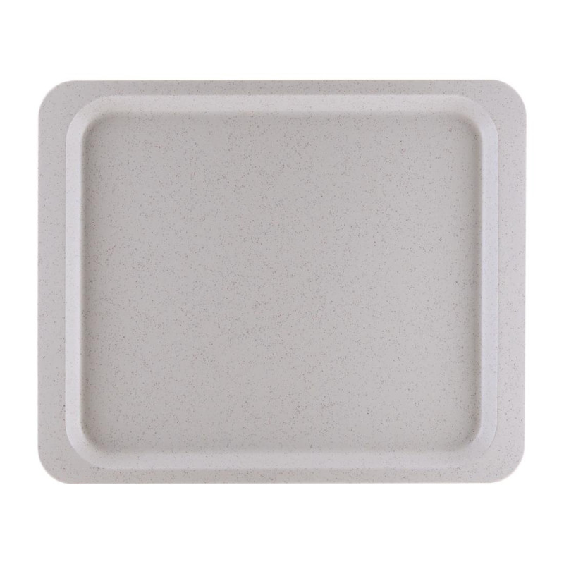 Polyester service tray GN1/2 325x265mm Speckled Grey - Roltex - Fourniresto