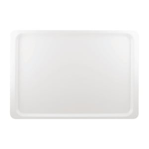 Polyester Euronorm 530 x 370mm White Service Tray - Roltex - Fourniresto