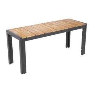 Steel and Acacia Benches 100 cm - Set of 2 - Bolero - Fourniresto