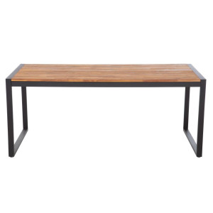 Table Industrielle Rectangulaire Acier et Acacia 180 cm  - Bolero - Fourniresto