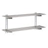 Geperforeerde Wandplank van Roestvrij Staal - L 1800 x 400mm - Gastro M
