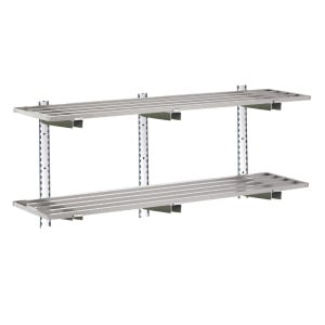 Geperforeerde Wandplank van Roestvrij Staal - L 1800 x 400mm - Gastro M