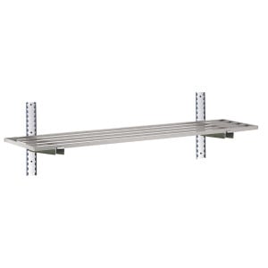 Geperforeerde Wandplank van Roestvrij Staal - L 1800 x 400mm - Gastro M
