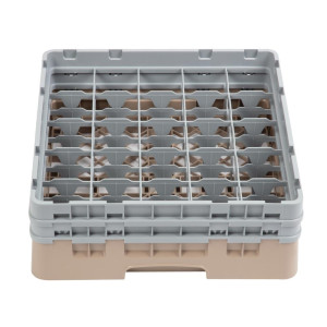 Glass Rack 25 Compartments Camrack Beige Height-L 500 xW 500mm - Cambro