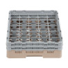 Glazenrek met 25 compartimenten Camrack Beige Hoogte-L 500 x B 500mm - Cambro