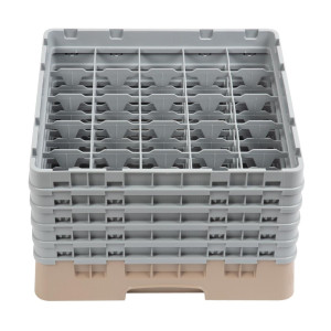 Glass Rack 25 Compartments Camrack Beige-500x 500mm - Cambro