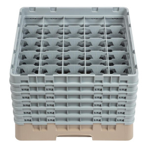 Glazenrek 25 compartimenten Camrack Beige - L 500 x B 500mm - Cambro