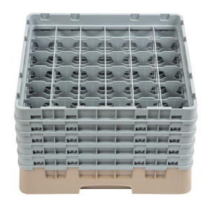 Glasregal 36 Fächer Camrack Beige - B 500 x T 500mm - Cambro