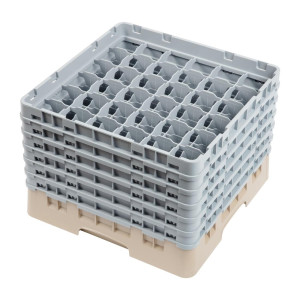 Glass Rack 36 Compartments Camrack Beige 500 x 500 mm - Cambro