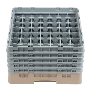 Glazenrek met 49 compartimenten Camrack Beige-L 500 x D 500mm - Cambro - Fourniresto