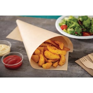 Papieren bakpapier ongebleekt composteerbaar - L 380 x B 275mm - Set van 500 - Vegware