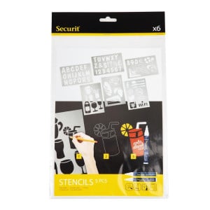 Stencil Kit for Chalkboards - Set of 5 - Securit - Fourniresto