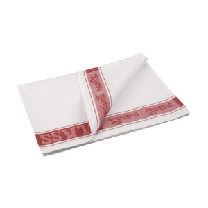 Linen Glass Cloths - Red - L 762 X 508 mm - Vogue