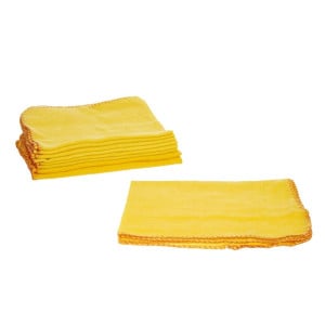 Yellow Dust Cloths - Pack of 10 - Jantex