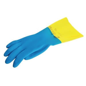 Handschoenen Waterdichte Licht Chemische Bescherming Blauw en Geel Mapa 405 - Maat M - Mapa