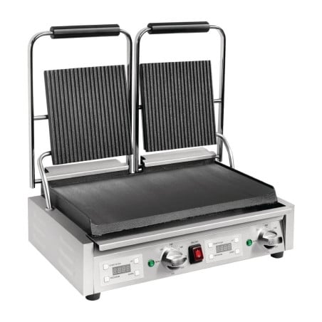 Kontaktgrill Doppelt Gerillt/Glatt-230V - Buffalo