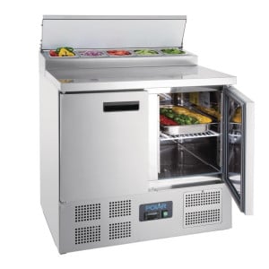 Toonbank voor het bereiden van gekoelde pizza's en salades Serie G - 254L - Polar - Fourniresto