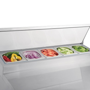 Toonbank voor het bereiden van gekoelde pizza's en salades Serie G - 254L - Polar - Fourniresto