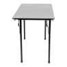 Folding Rectangular Gray Table In Abs - 1220Mm - Bolero - Fourniresto