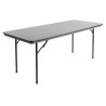 Rechthoekige opvouwbare grijze tafel van ABS - 1830 mm - Bolero - Fourniresto