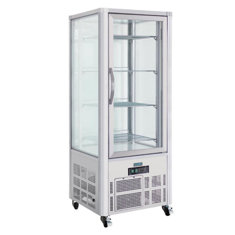 Vitrine À Pâtisserie En Inox 1 Porte Vitrée Série G - 400L  - Polar - Fourniresto