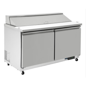 Preparation Counter 2 Doors - 527 L 16 X GN 1/6 - Polar - Fourniresto